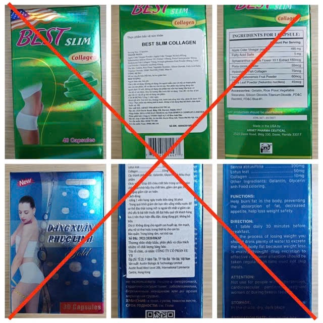 Bộ Y tế yêu cầu tháo gỡ quảng cáo trên sàn giao dịch điện tử 2 thực phẩm bảo vệ sức khoẻ chứa chất cấm sibutramine