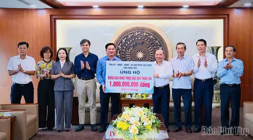 Tỉnh Hưng Yên hỗ trợ tỉnh Phú Thọ 1 tỷ đồng khắc phục hậu quả mưa lũ