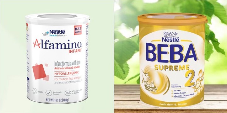 Bộ Y tế cảnh báo sản phẩm sữa bột dành cho trẻ sơ sinh mang nhãn hiệu Beba và Alfamino